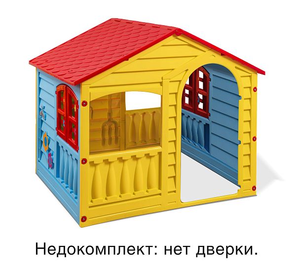 Домик игровой Sheffilton KIDS 360-Н красный/голубой/желтый - дополнительное фото