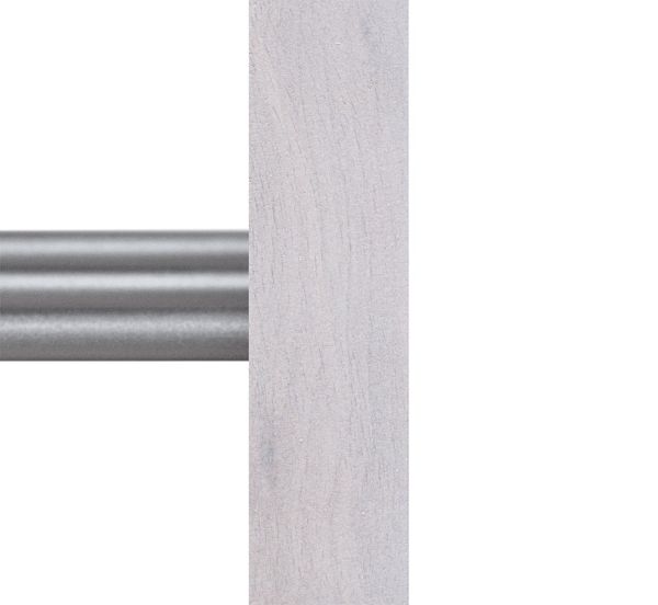 Банкетка деревянная Sheffilton Альберо SHT-B2 беленый/кедровый/алюм.метал - дополнительное фото