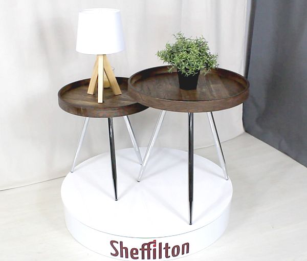 Столик кофейный Sheffilton SHT-CT18 орех неаполь/хром - дополнительное фото