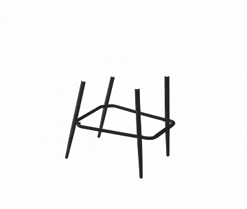 Каркас стула полубарного SHT-S69-C-1 черный муар