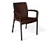 Плетеный стул SHT-S68 пластиковый коричневый коричневый/черный муар (цинк) - галерея