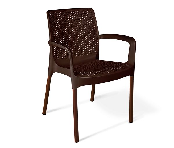 Плетеный стул SHT-S68 коричневый коричневый/коричневый муар (цинк) - дополнительное фото