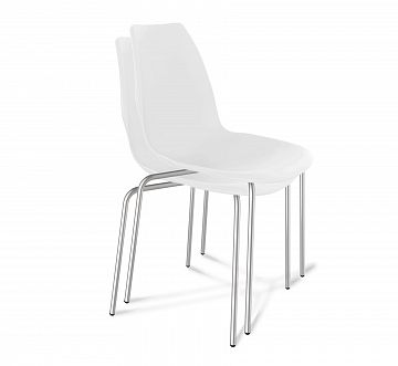 Штабелируемый стул SHT-ST29/S86 белый/хром лак