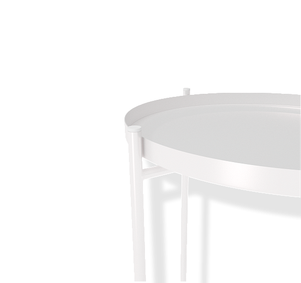 Столик кофейный Sheffilton SHT-CT8 белый муар - дополнительное фото