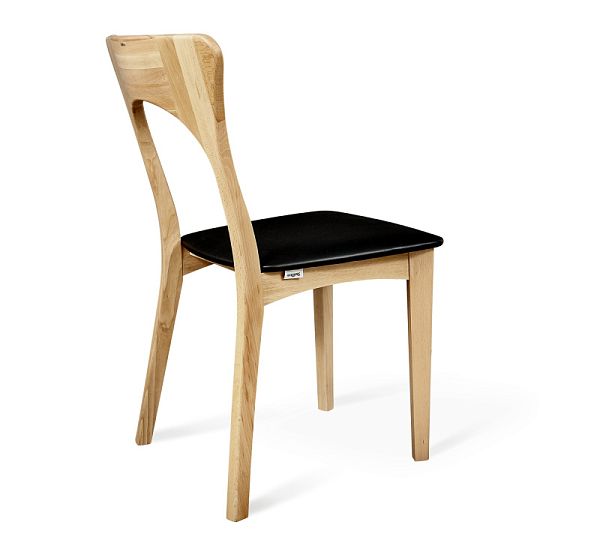 Деревянный стул SHT-S63 кож.зам прозрачный лак/черный - дополнительное фото