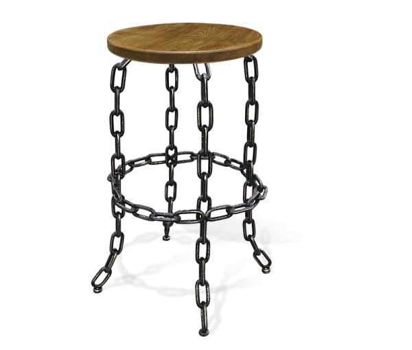 Каркас барного стула SHT-S84 черный зол.патина - дополнительное фото