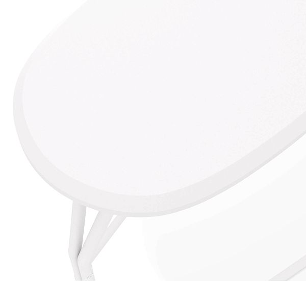 Столик приставной Sheffilton SHT-CT22 белоснежная шагрень/белый муар - дополнительное фото