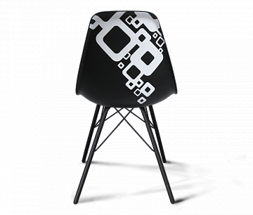 Пластиковый стул SHT-S37 белый/геометрия/черный муар
