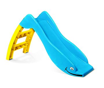 Игровая горка KIDS Дельфин 307 голубой/желтый