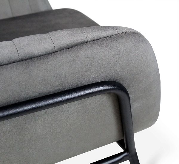 Кресло Sheffilton SHT-AMS2-1 НА МЕТАЛЛОКАРКАСЕ угольно-серый/черный муар - дополнительное фото