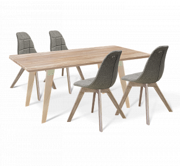 Стол со стульями SHT-DS45