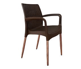 Плетеный стул Sheffilton SHT-S68/S424-С коричневый/темный орех коричневый/темный орех