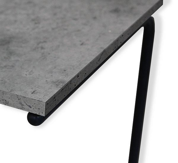 Столик придиванный Sheffilton SHT-CT9 бетон чикаго светлый/черный муар - дополнительное фото