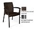 Плетеный стул черно-коричневый SHT-S68 черно-коричневый/черный муар - галерея
