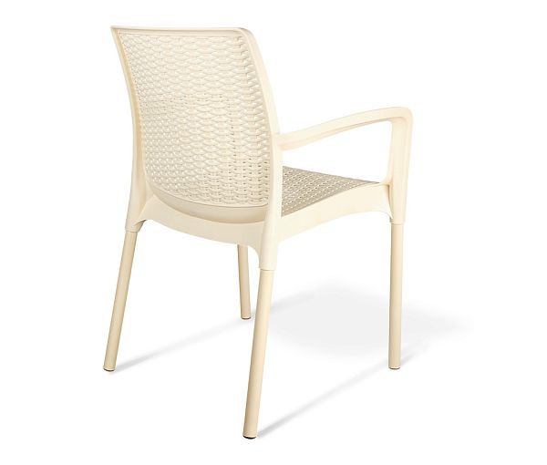 Плетеный стул SHT-S68 бежевый пластиковый - дополнительное фото